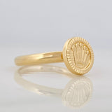 Crown Ring 1.1g / T8 1/2 Yellow Gold 18K