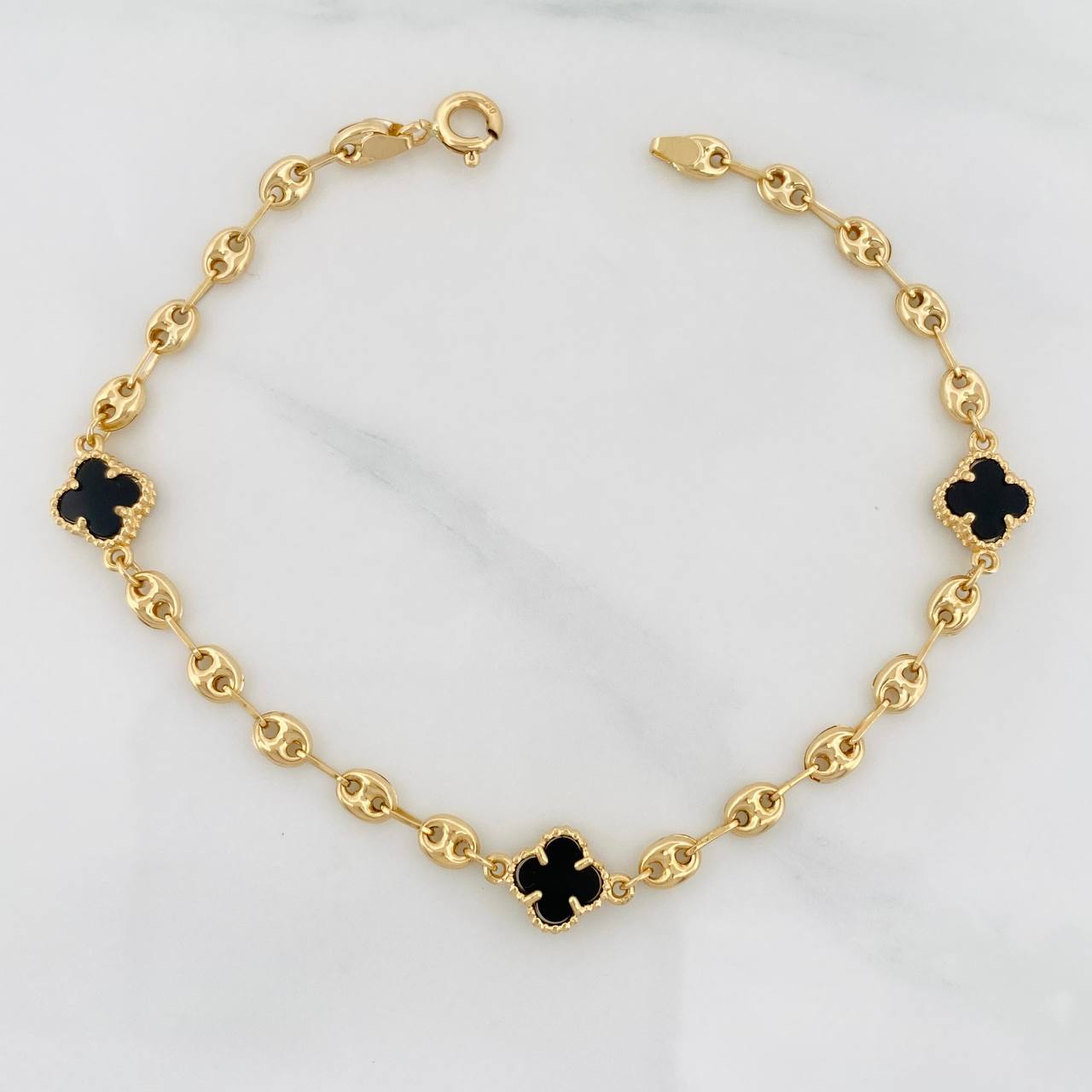 Bracelet GC Clover 3.5g / 7 in / 3.54mm Yellow Gold 18K