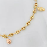 Tobillera GC 4.1g / 9 3/4 in / 3.8mm Tres Oros 18K