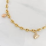Tobillera GC 4.1g / 9 3/4 in / 3.8mm Tres Oros 18K