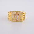 Anillo Tribal Cruz Cristo 6.35g / T10 1/4 Tres Oros 18K