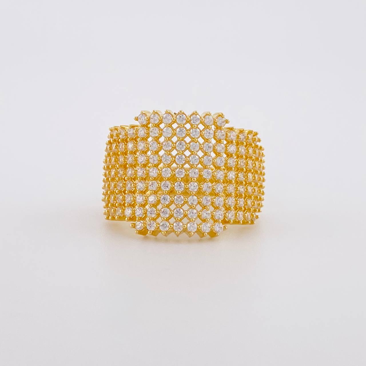 Dense Mesh Ring 5.6g / T6 1/4 Yellow Gold 18K