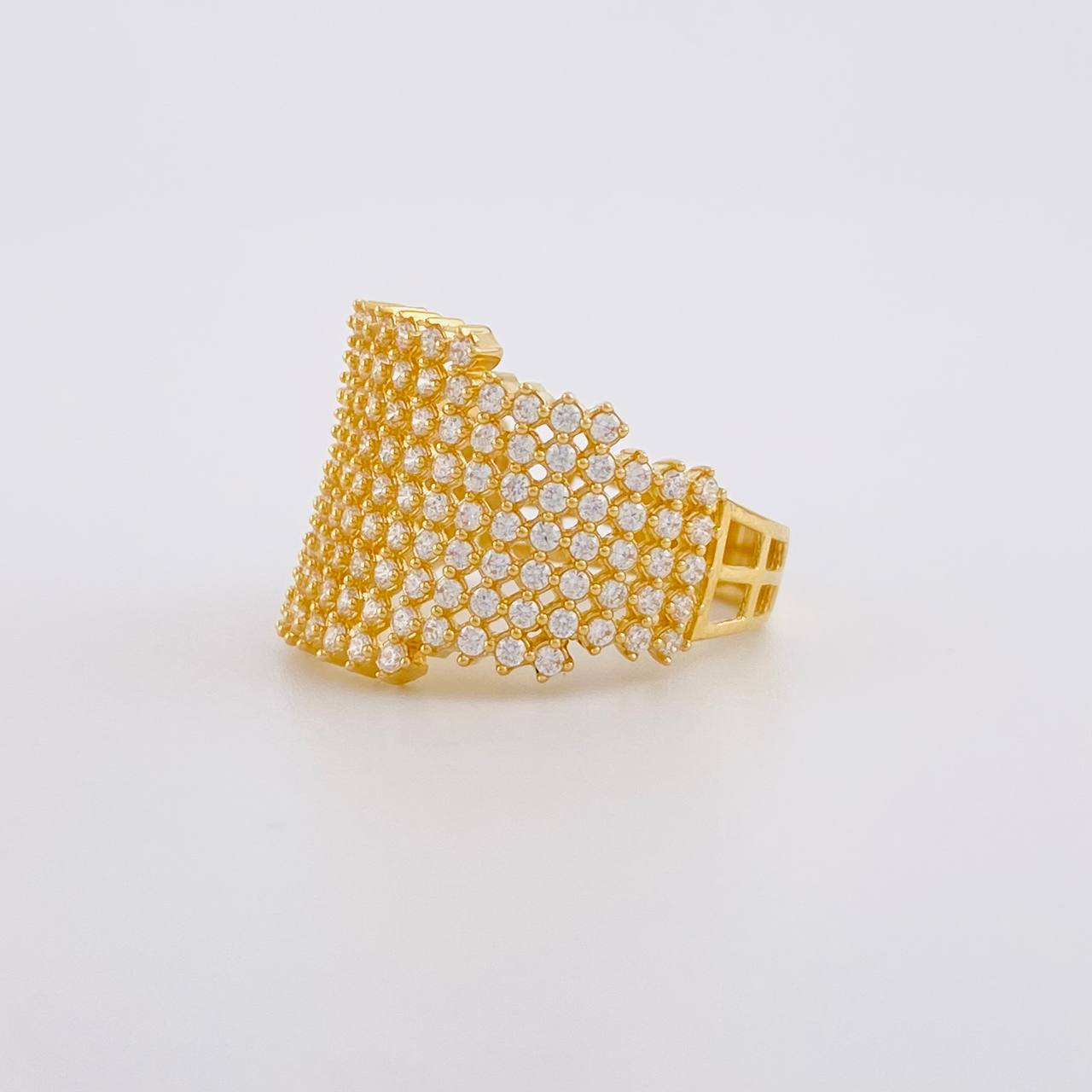 Dense Mesh Ring 5.6g / T6 1/4 Yellow Gold 18K