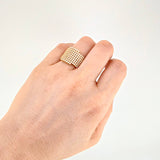 Dense Mesh Ring 5.6g / T6 1/4 Yellow Gold 18K