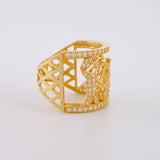 Family Ring 6.6g / Size 5 3/4 Yellow Gold 18K