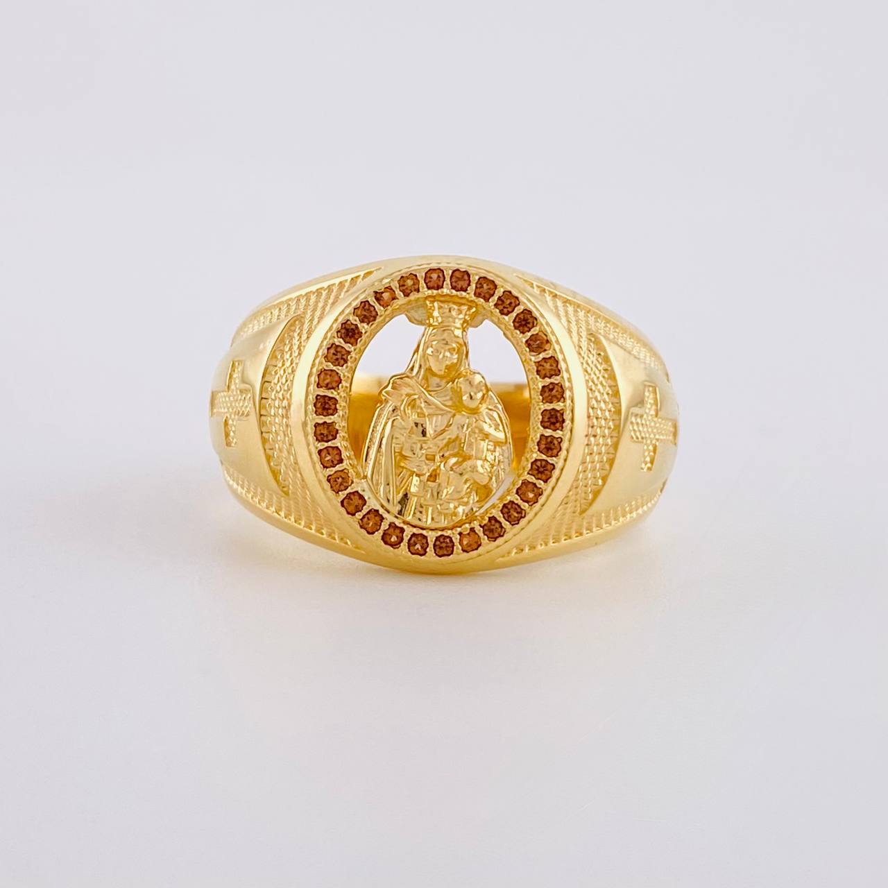 Virgin of Carmen Ring 7.1g / Size 10 1/2 Yellow Gold 18K
