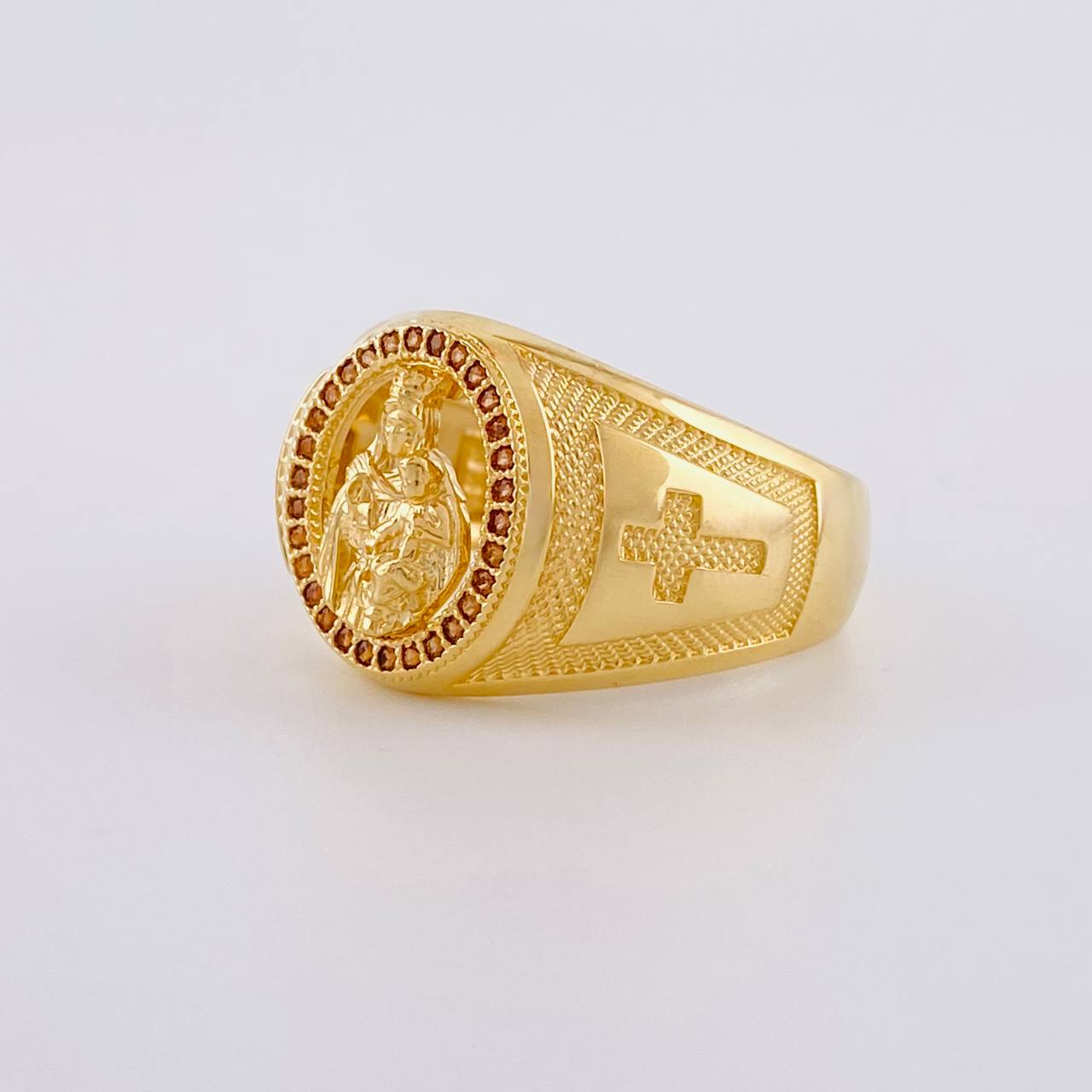 Virgin of Carmen Ring 7.1g / Size 10 1/2 Yellow Gold 18K