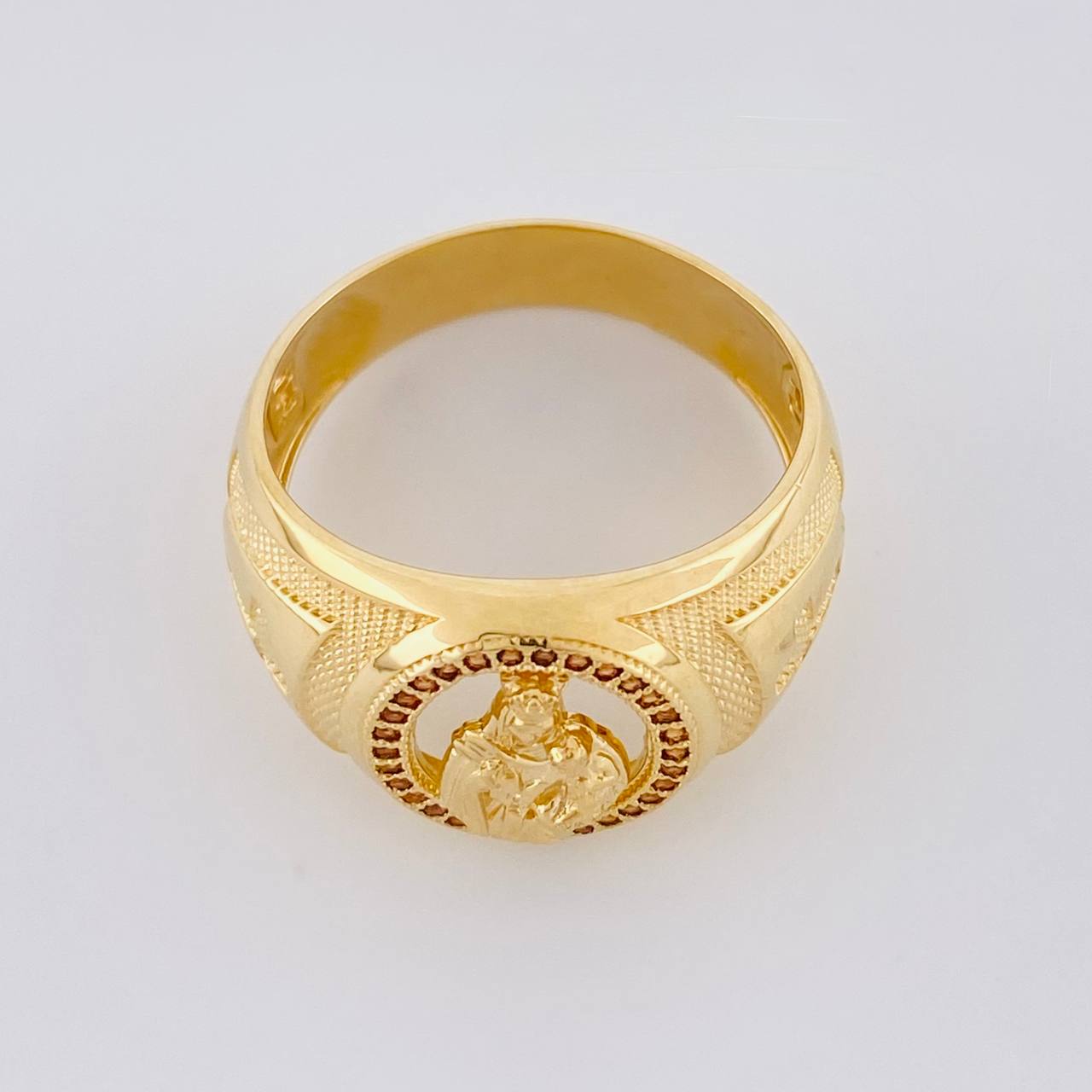 Virgin of Carmen Ring 7.1g / Size 10 1/2 Yellow Gold 18K