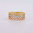 Triple Line Circular Ring 5.4g / T7 3/4 Three Golds 18K