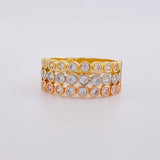 Triple Line Circular Ring 5.4g / T7 3/4 Three Golds 18K