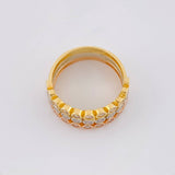 Triple Line Circular Ring 5.4g / T7 3/4 Three Golds 18K