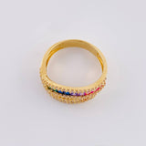 Cross Channel Ring 4.15g / Size 7 3/4 Yellow Gold 18K