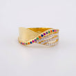 Perpendicular Waves Ring 3.55g / Size 7 Yellow Gold 18K
