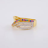Perpendicular Waves Ring 3.55g / Size 7 Yellow Gold 18K