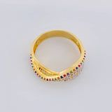 Perpendicular Waves Ring 3.55g / Size 7 Yellow Gold 18K