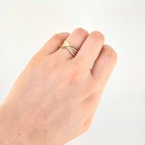 Perpendicular Waves Ring 3.55g / Size 7 Yellow Gold 18K