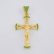 Pendant Cross Christ 3.9g / 1 3/4 in 18K Yellow Gold