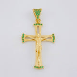 Pendant Cross Christ 3.9g / 1 3/4 in 18K Yellow Gold