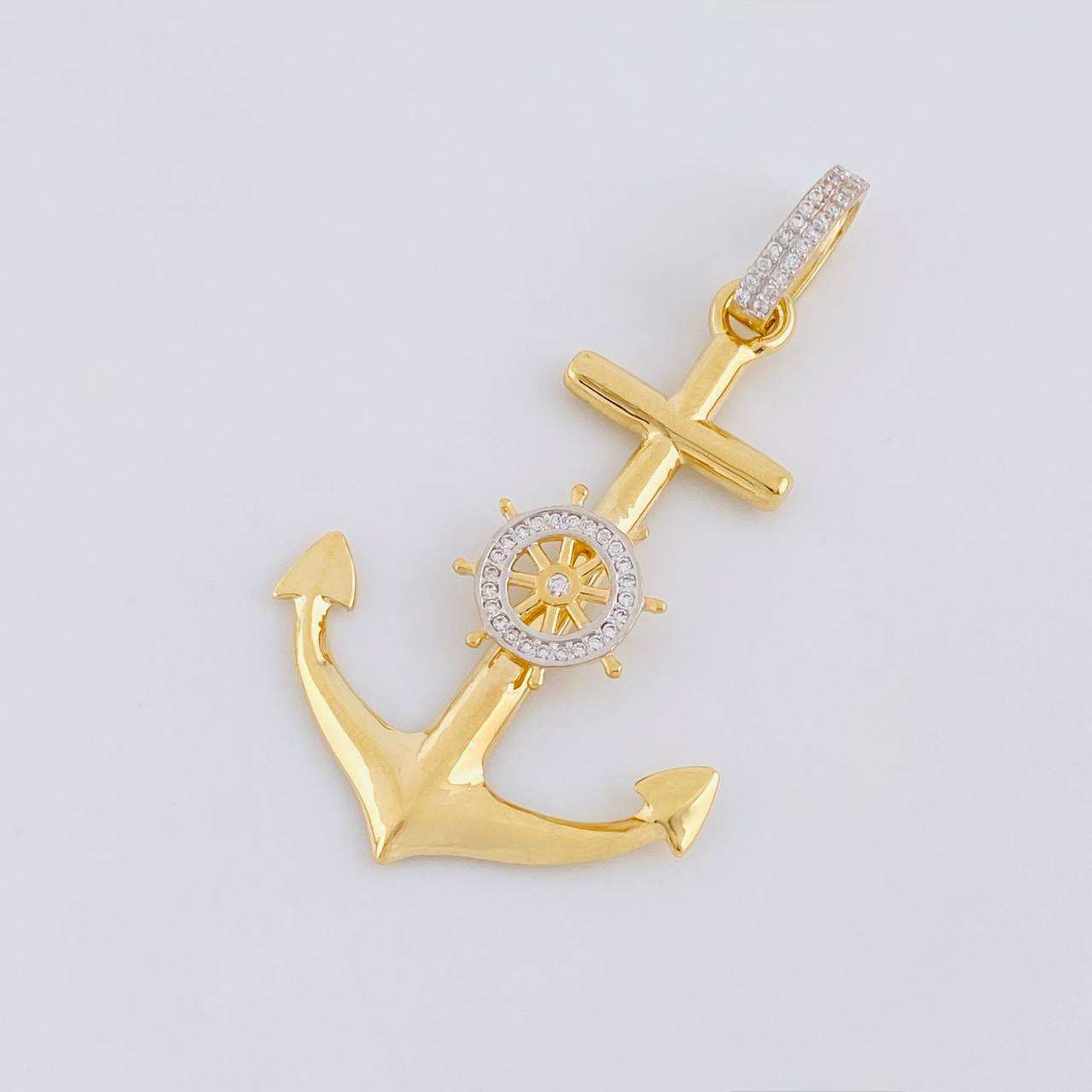 Dije Ancla Timón Movil 4.55g / 2 1/4 in Oro Amarillo 18K