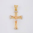 Dije Cruz Cristo 2.7g / 1 1/2 in Tres Oros 18K