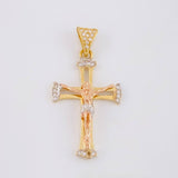 Dije Cruz Cristo 2.7g / 1 1/2 in Tres Oros 18K