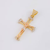 Dije Cruz Cristo 2.7g / 1 1/2 in Tres Oros 18K