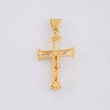 Dije Cruz Cristo 2.7g / 1 1/2 in Tres Oros 18K