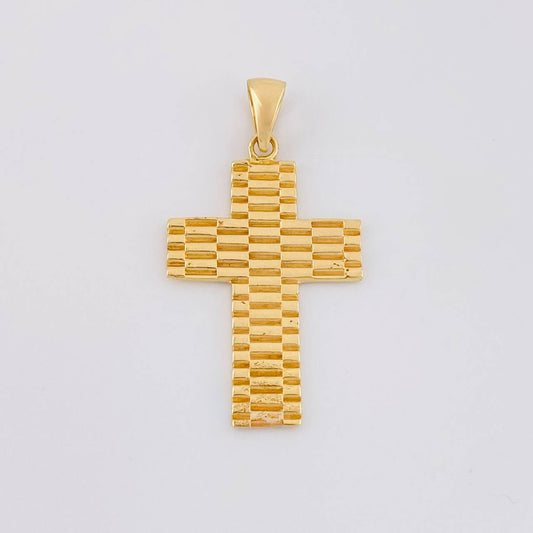 Dije Cruz Rayada 4.05g / 1 1/2 in Oro Amarillo 18K