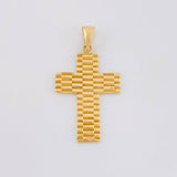 Dije Cruz Rayada 4.05g / 1 1/2 in Oro Amarillo 18K