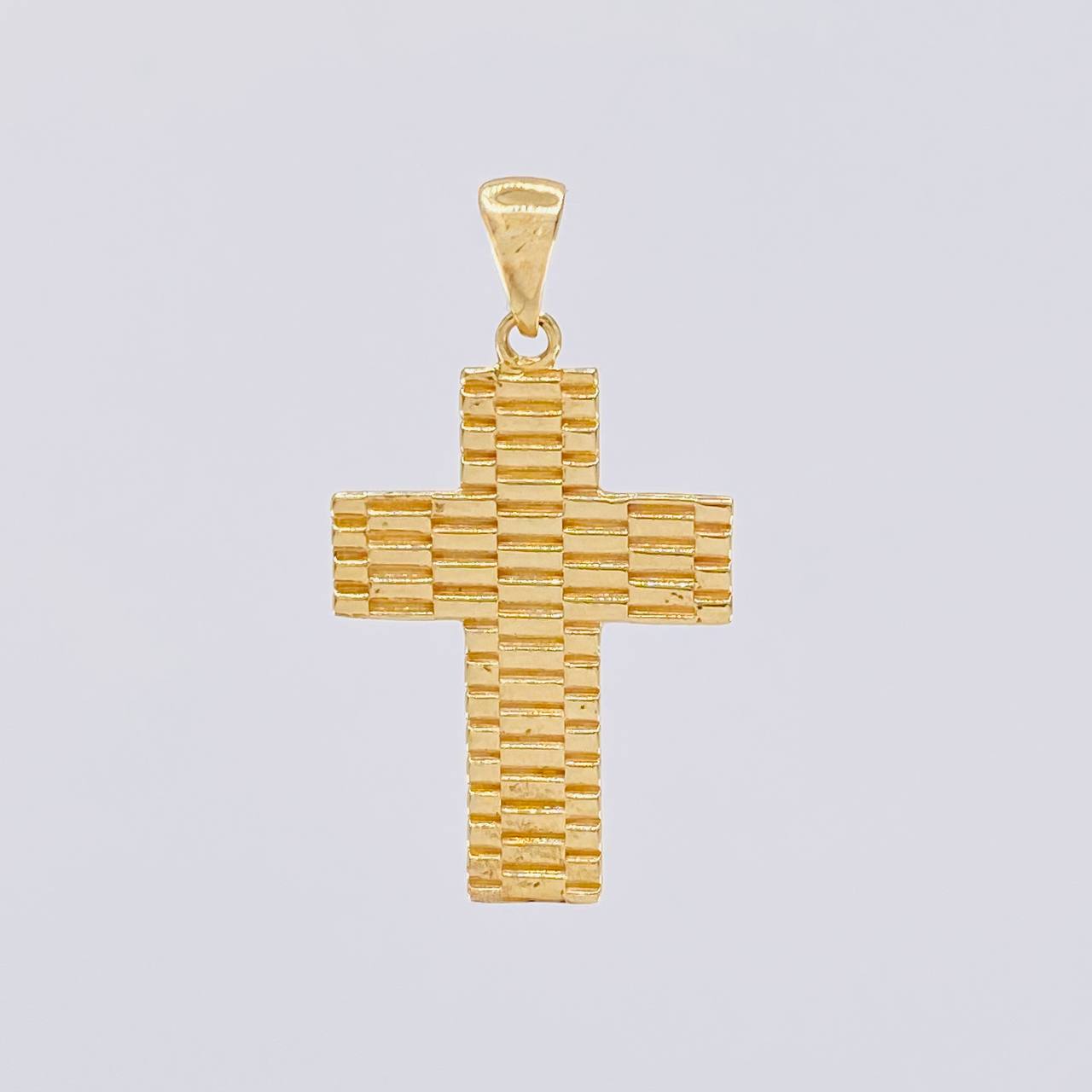 Dije Cruz Rayada 4.05g / 1 1/2 in Oro Amarillo 18K
