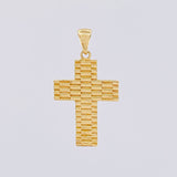 Dije Cruz Rayada 4.05g / 1 1/2 in Oro Amarillo 18K