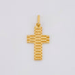 Dije Cruz Rayada 2g / 1 1/4 in Oro Amarillo 18K