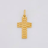 Dije Cruz Rayada 2g / 1 1/4 in Oro Amarillo 18K
