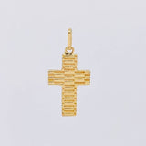 Dije Cruz Rayada 2g / 1 1/4 in Oro Amarillo 18K