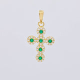 Pendant Dense Cross 2.3g / 1 1/4 in 18K Yellow Gold