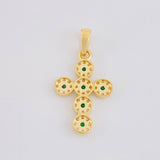 Pendant Dense Cross 2.3g / 1 1/4 in 18K Yellow Gold