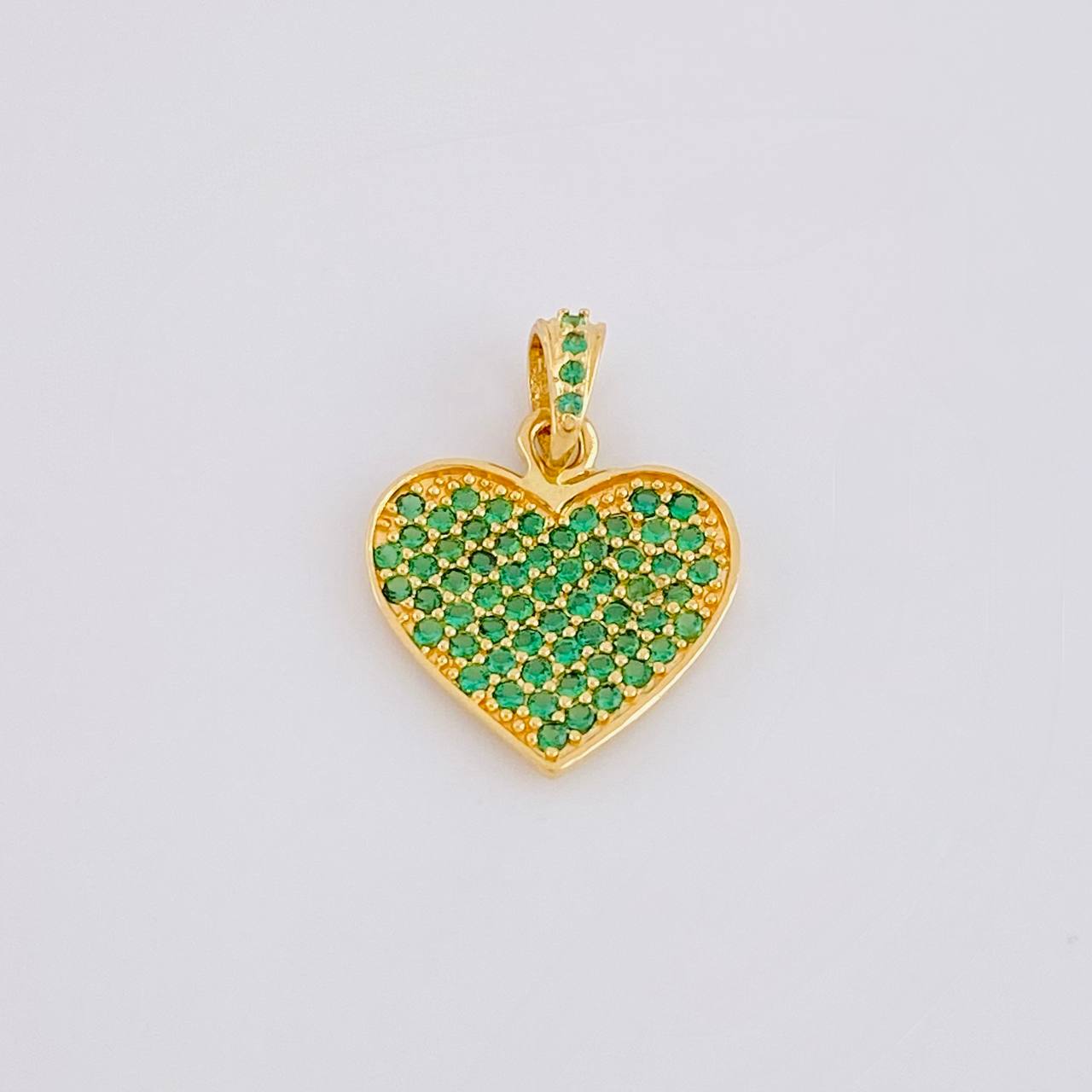 Dije Corazón Tupido 1.8g / 3/4 in Oro Amarillo 18K