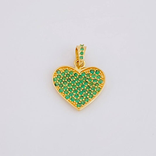 Dije Corazón Tupido 1.8g / 3/4 in Oro Amarillo 18K