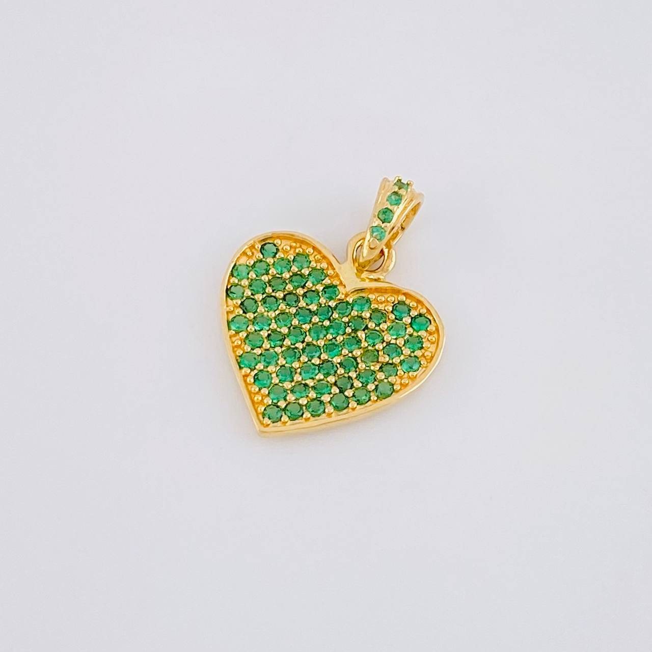 Dije Corazón Tupido 1.8g / 3/4 in Oro Amarillo 18K