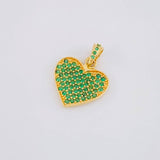 Dije Corazón Tupido 1.8g / 3/4 in Oro Amarillo 18K