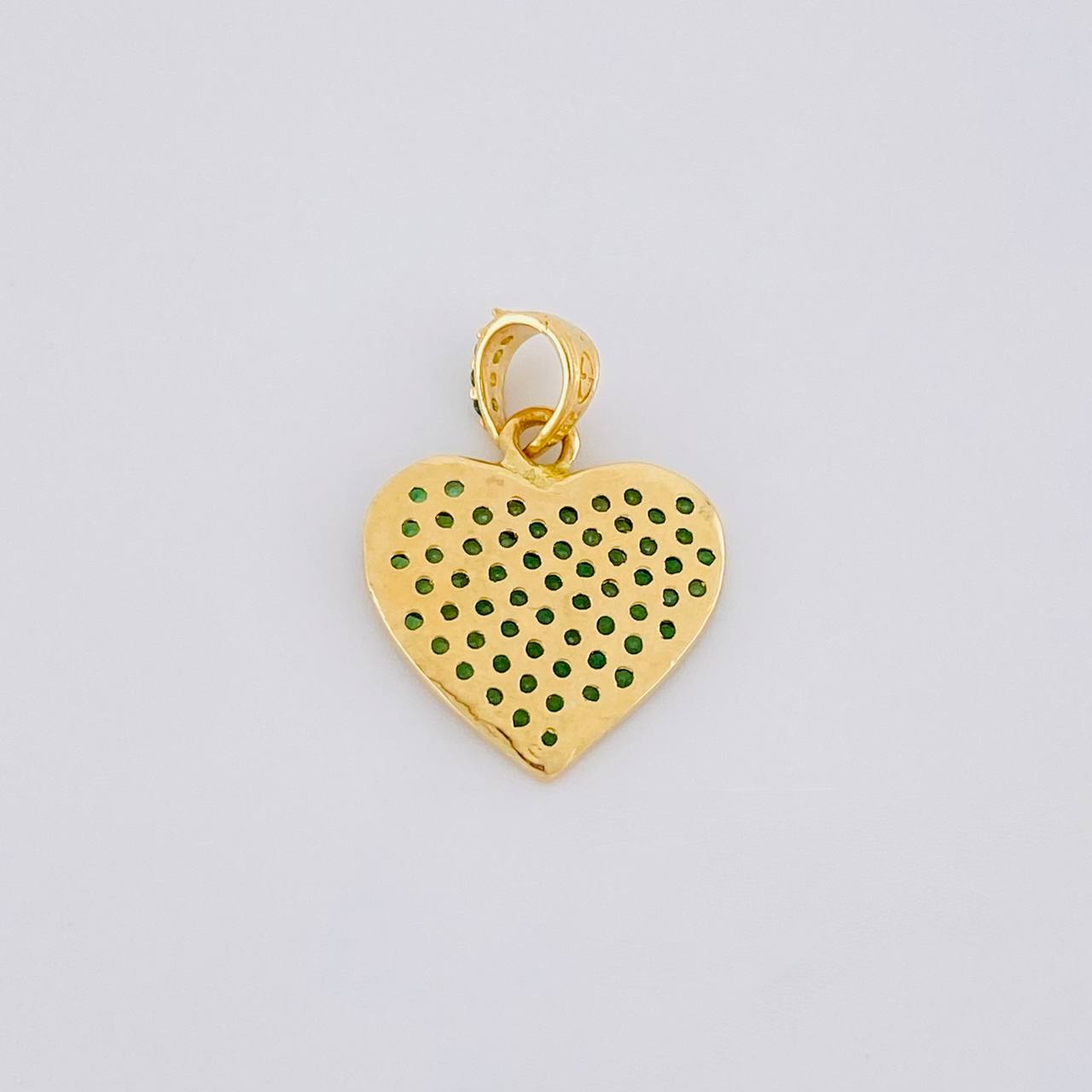 Dije Corazón Tupido 1.8g / 3/4 in Oro Amarillo 18K