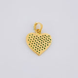 Dije Corazón Tupido 1.8g / 3/4 in Oro Amarillo 18K
