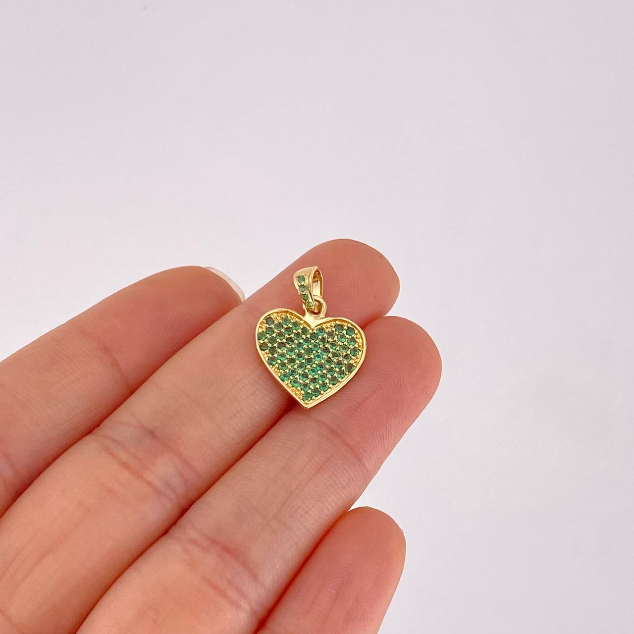 Dije Corazón Tupido 1.8g / 3/4 in Oro Amarillo 18K