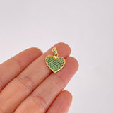 Dije Corazón Tupido 1.8g / 3/4 in Oro Amarillo 18K