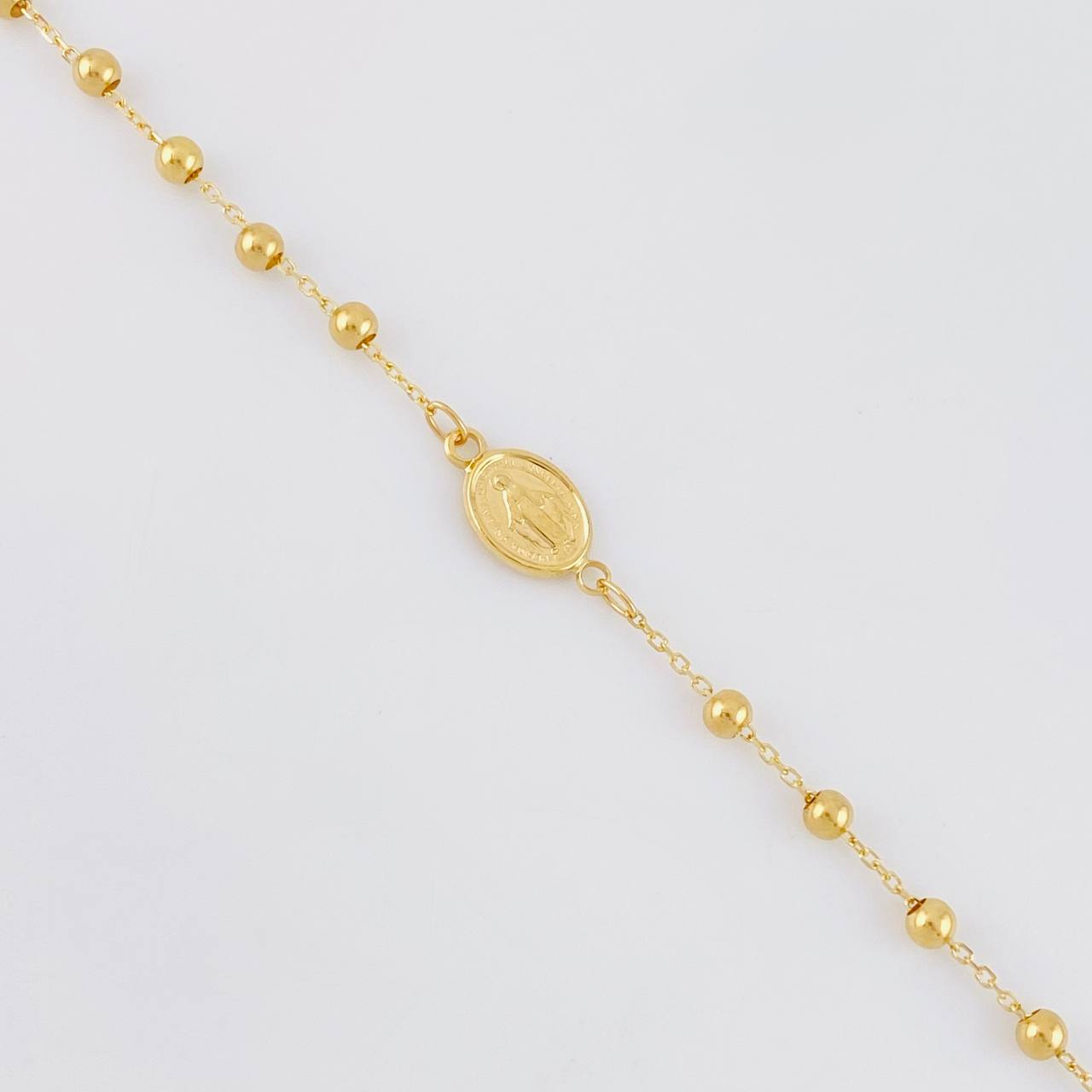 Cadena Denario Virgen Milagrosa 3.1g / 18 in / 2.6mm Oro Amarillo 18K