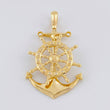 Pendant Anchor Mobile Helm 17.6g / 2 1/2 in 18K Yellow Gold