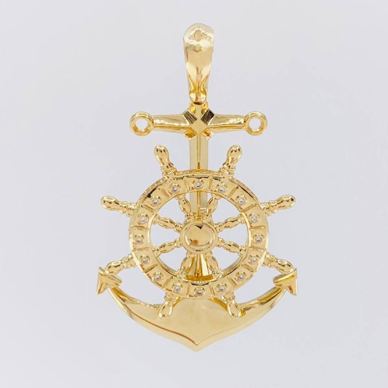 Pendant Anchor Mobile Helm 17.6g / 2 1/2 in 18K Yellow Gold