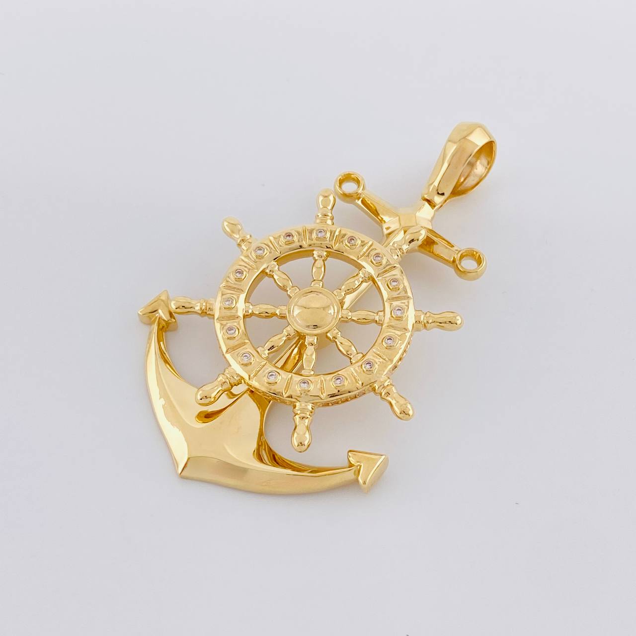 Pendant Anchor Mobile Helm 17.6g / 2 1/2 in 18K Yellow Gold
