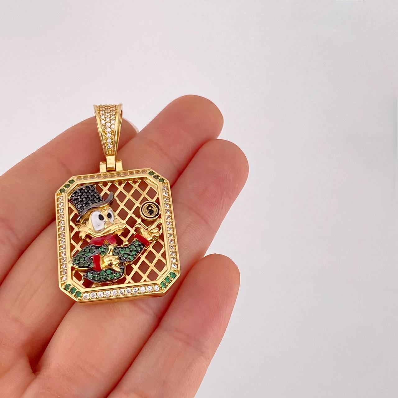 Pendant Mesh Duck Frame 12g / 1 3/4 in 18K Yellow Gold