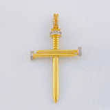 Dije Cruz Clavo 6.55g / 2 1/4 in Oro Amarillo 18K
